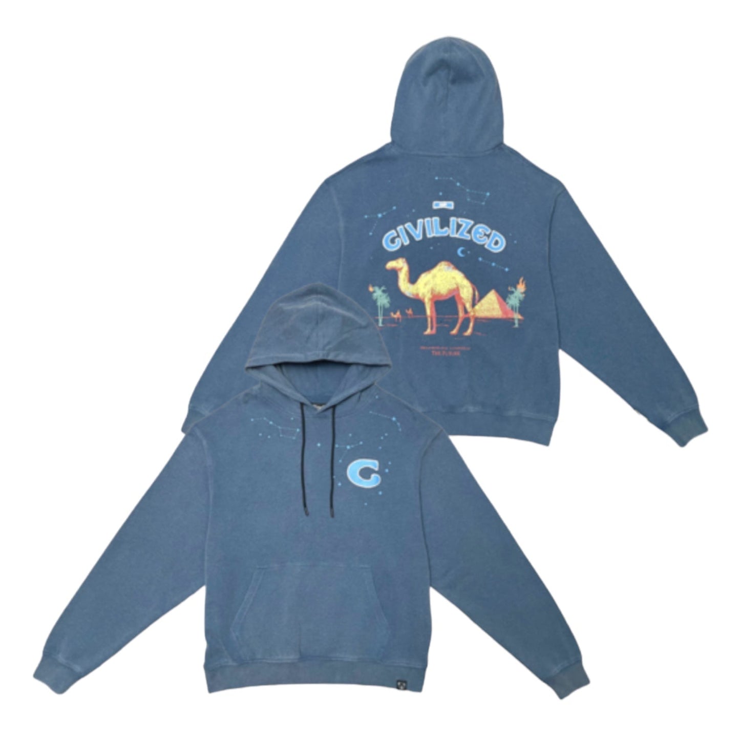 Civilized Camel Hoodie Dark Blue