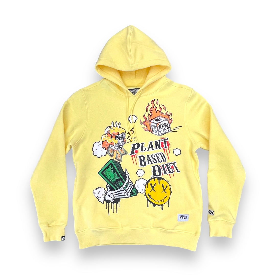 Wedding Cake Plant Based Diet Yellow Hoodie