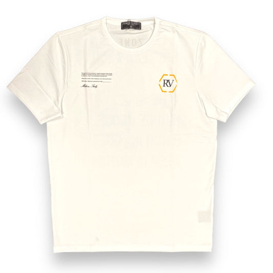 Roberto Vino Milano White/Orange T-shirt