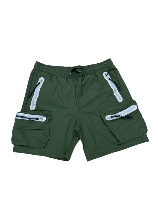 Motive Denim Nylon Olive Shorts