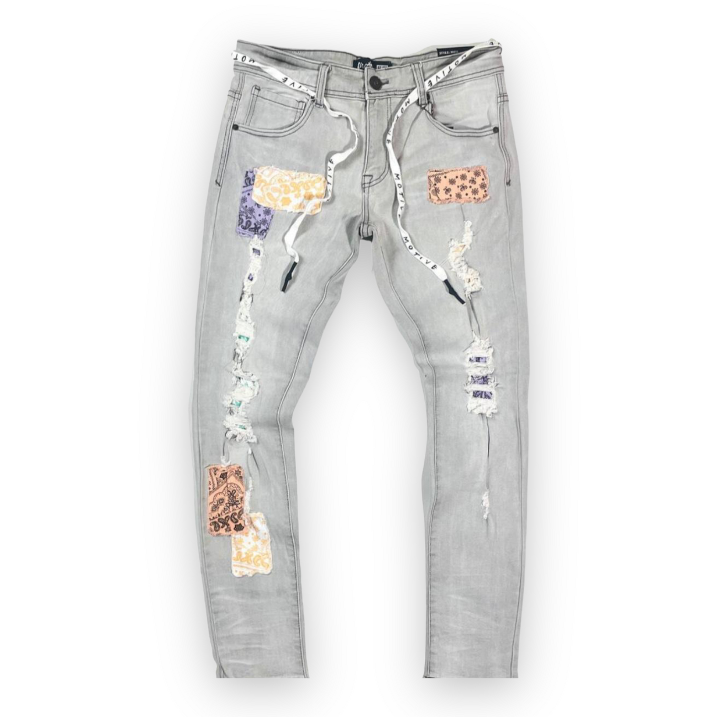 Motive Denim Bandana grey jeans