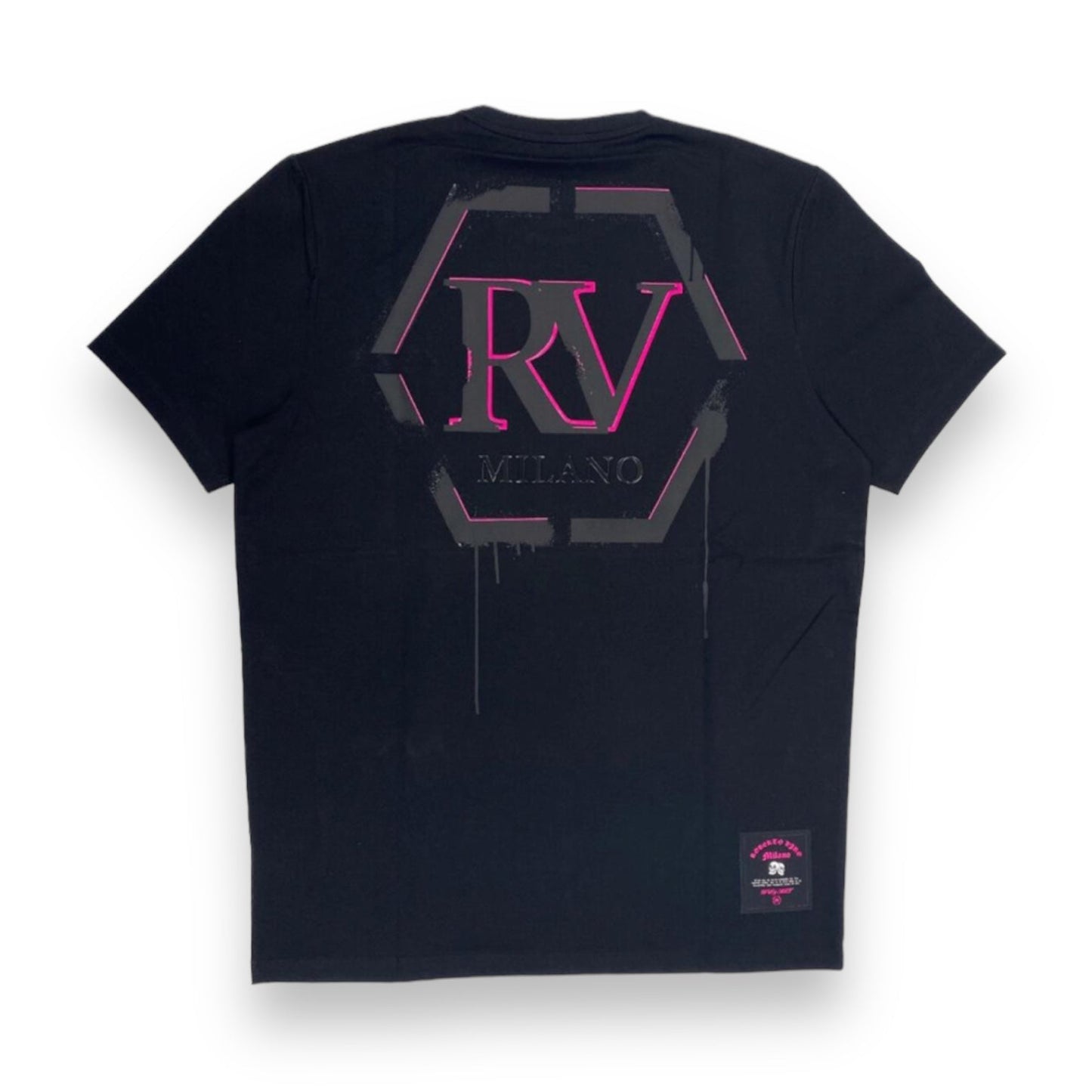 Roberto Vino Milano RV Drippin T-shirt/ Black Pink