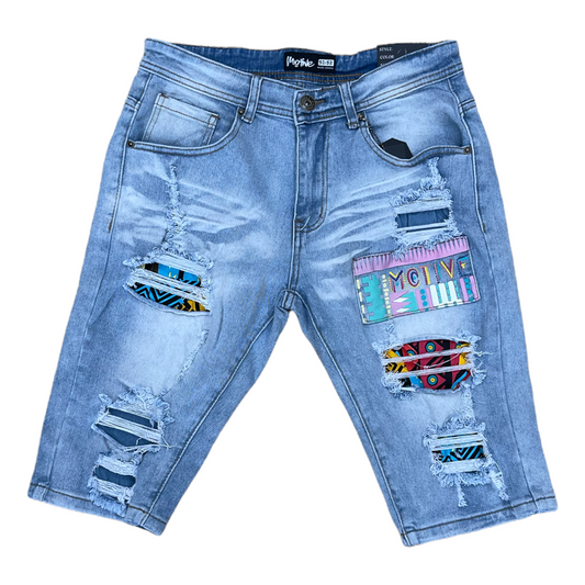 Motive Denim Light wash-Multi Jean Shorts