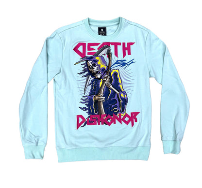 Motive Denim Death B4 Dishonor sweater teal/pink