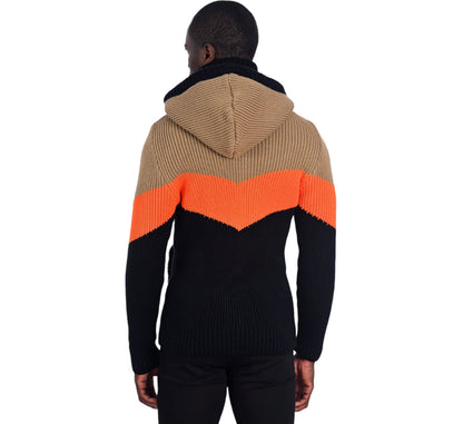 LCR sweater navy orange