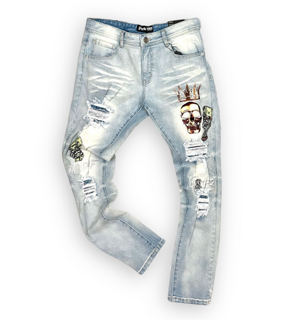 Motive Denim mind of A hustler Light wash/gold Jeans